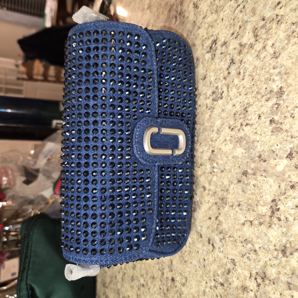 Brand New Marc Jacob's " The Dark Wash Crystal Clover shoulder bag"
